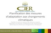 CIER - Planification des mesures d’adaptation aux changements climatiques