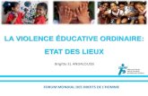 FMDH - La violence éducative ordinaire : Etat des lieux par Brigitte El Andaloussi