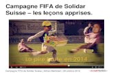 Campagne FIFA de Solidar Suisse – les leçons apprises.