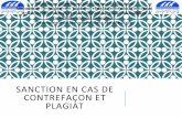 Sanction en cas de contrefaçon et plagiat PPT /  PDF