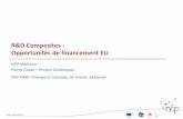 R&D Composites : Opportunités de financement EU - NCP-Wallonie Pierre Fiasse