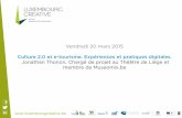 LUXEMBOURG CREATIVE 20/03/2015 : Culture 2.0 et e-tourisme