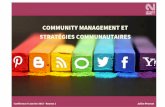 Community Management et stratégies communautaires