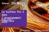 Utilisation pédagogique de la Surface Pro 3 - TechDays Microsoft 2015