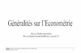 Generalites econometrie
