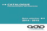 Catalogue pédagogique secondaire 2014 2015