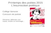 Printemps des poètes 2015 : concours de poésie