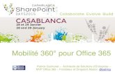 Mobilité 360° pour Office 365 - SharePoint Days Casablanca