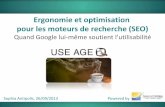 Ergonomie et SEO - Présentation USE AGE - 26-09-2013