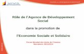 FMDH - Rôle de l’Agence de Développement Social dans la promotion de l’Economie Sociale et Solidaire