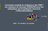 SOWALFIN Brucnh Info de 'lIDEA  12 mai 2015 la louvière