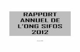 Rapport annuel 2012 ong sifos