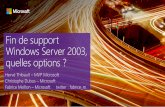 Fin de support Windows Server 2003, quelles options ?