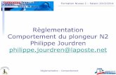 Réglementation - Comportement - Plongeur Niveau 2 FFESSM
