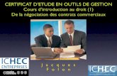 CEOG ICHEC ENTREPRISES - NEGOCIATION CONTRACTUELLE