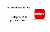 Mode d'emploi telepro v1.0 android