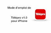 Mode d'emploi télépro v1.0 i phone