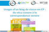 Usages d’un blog de classe en cp eTIC2014