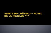 Le Château-hôtel de La Rozelle est situé en vallée de la Loire, entre Chambord, Cheverny et BloisVisite du château hôtel de la rozelle - janvier 2014