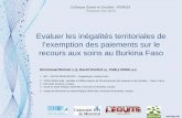 Évaluer les inégalités territoriales de l’exemption des paiements sur le recours aux soins au Burkina Faso