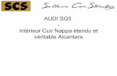 Intérieur cuir étendu Nappa Exclusive bi-ton et véritable Alcantara sur Audi SQ5 réalisé par SCS