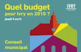 Ivry budget 2015 - présentation au conseil municipal du 9 avril