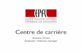 Présentation du Centre de carrière de l'EPFL