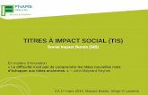 TITRES À IMPACT SOCIAL (Social Impact Bons)