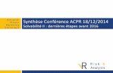 Synthèse conference ACPR 18 12 2014