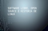 Software libre, open source e historia de linux