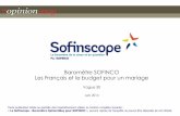 Les Français et le budget pour un mariage - OpinionWay pour Sofinscope - juin 2014