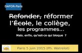 Dafor paris -réforme collège - juin 2015