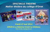 Spectacle théâtre collège Onet-le-Château