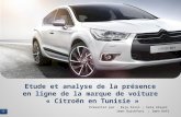 Etude et analyse de la présence en ligne de la marque CITROEN en tunisie