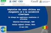 Aperçu du projet CRDI-UQAM-ACED-DEEC et adaptation des communautés côtières du littoral canadien aux impacts des changements climatiques et à l’érosion
