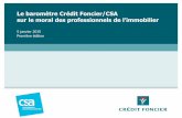 Le baromètre Crédit Foncier/CSA sur le moral des professionnels de l’immobilier