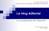 Atelier 3 Le Blog éDitorial Christophe Lagane Ipj Formation