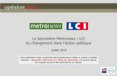 Le barom¨tre Metronews LCI - Du changement dans l'action politique - Par OpinionWay - juillet 2015