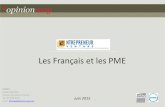 Les français et les pme - sondage Opinion way pour Entrepreneur venture de juin 2015