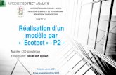 Le deuxieme cours de la matière 3D simulation: Réalisation d’un modèle par « Ecotect » - P2 -