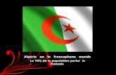 Algérie   en   le   francophone   monde