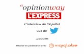 L'Express - Analyse de l'interview Présidentielle du 14 juillet - Par OpinionWay - juillet 2015