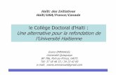 Le collège doctoral d'haïti in haïti  des initiatives