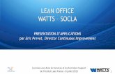 Retour d’expérience Lean dans les services : succès et échecs par Eric Prevot de Socla Watts