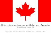 Une récession possible au Canada - Se préparer comme PME
