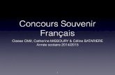 CM2 concours du Souvenir Français 2014/2015