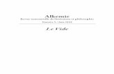 Revue de Litterature Et Philosophie Alkemie n5 (Le Vide)