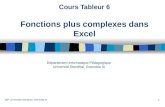 Excel - Présentation Fonction Complexes