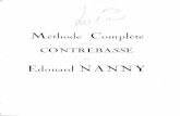 Eduard Nanny - Méthode Complète Pour La Contrebasse