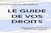 Guide des droits - Conseil de discipline